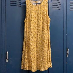 Barely used, Yellow, navy & white sun dress
